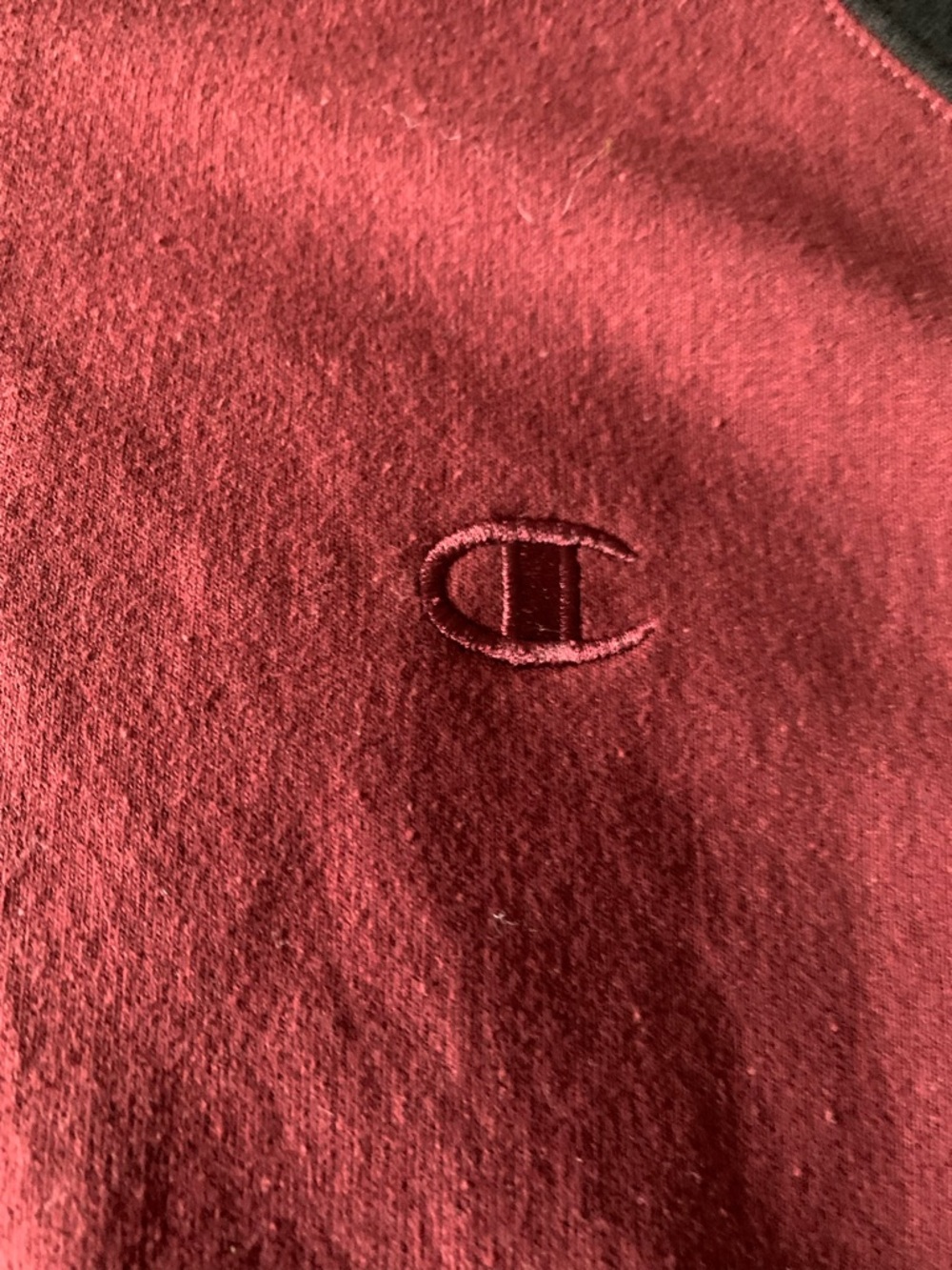 Champion Men's Maroon and Black Zip-Up Sweater Jacket - Picture 3 of 4